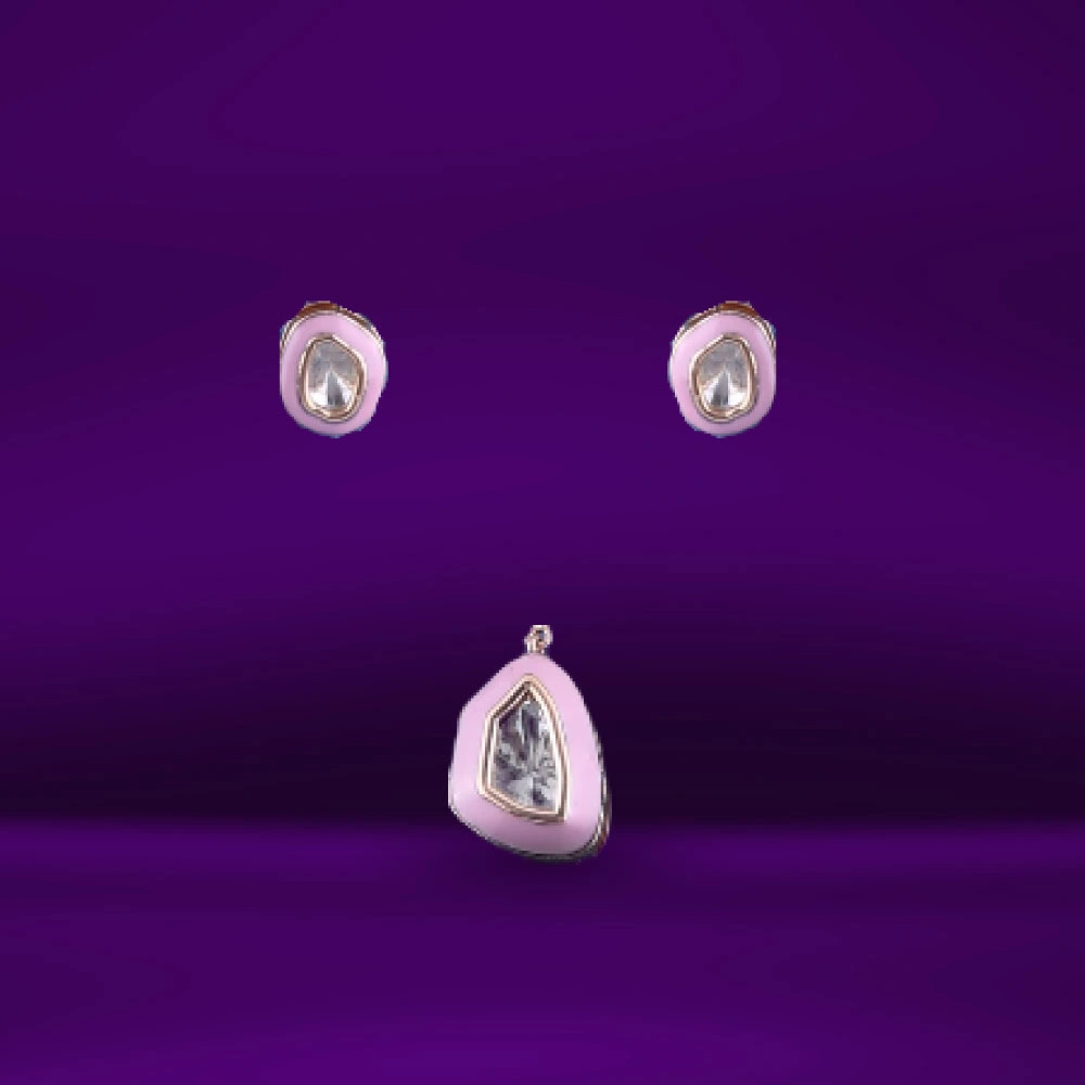 Polki Pendant Set